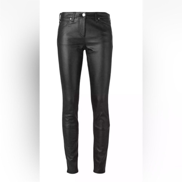 Roberto Cavalli Black waxed skinny jeans, M